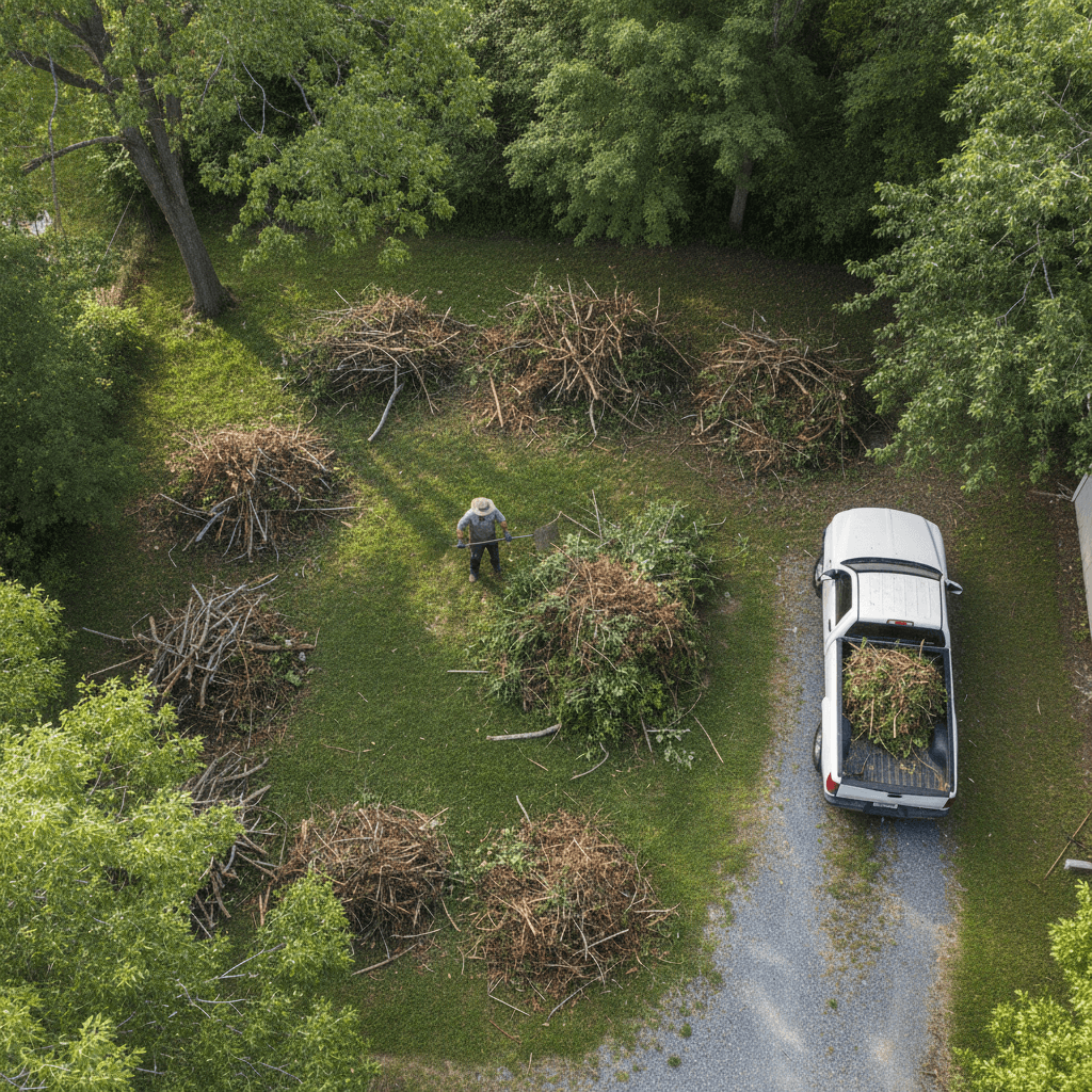 Yard waste and debris