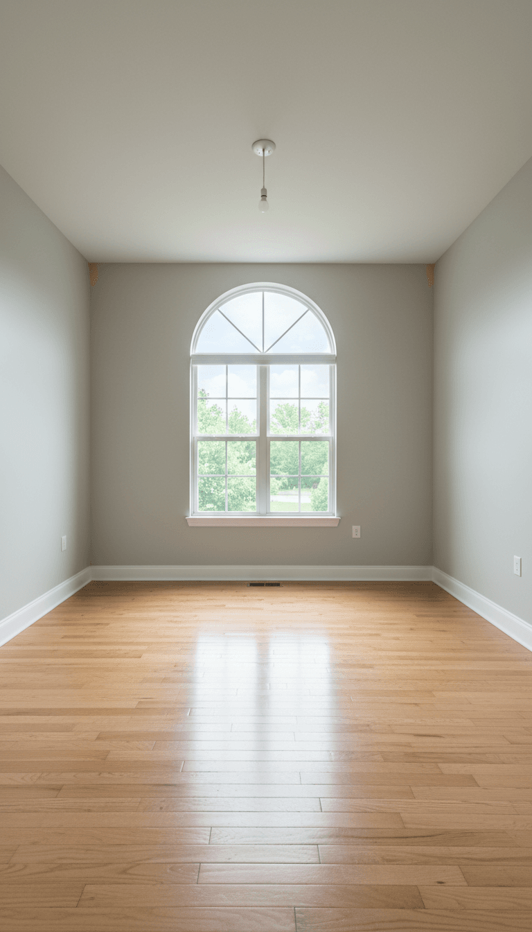 Empty room after estate cleanout service completed