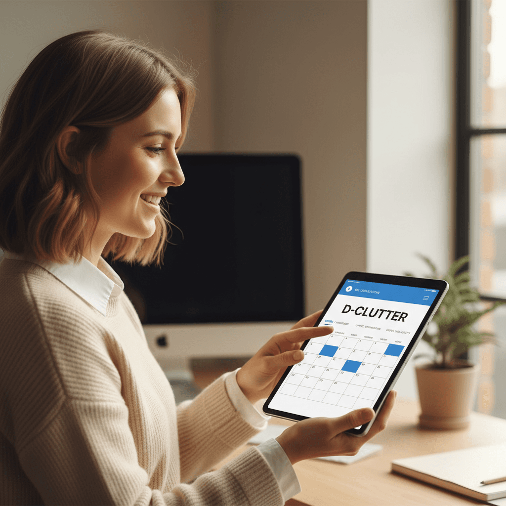 D-Clutter scheduling consultation on tablet