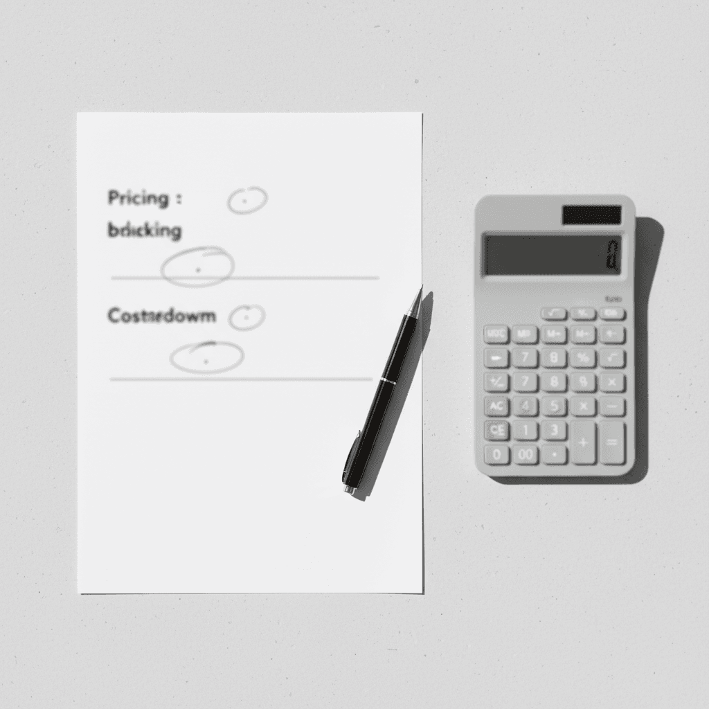 Pricing breakdown materials and calculator for junk removal cost estimation